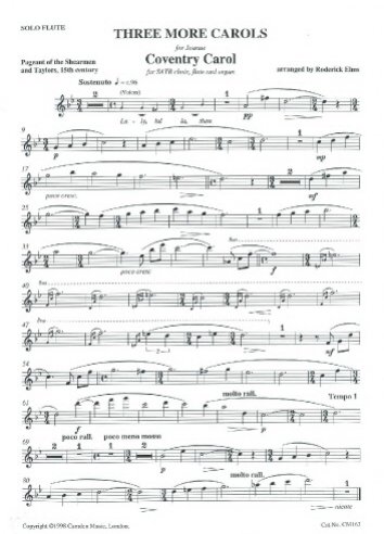 Three More Carols (flute part)