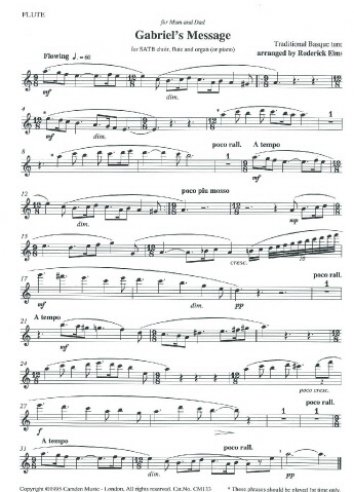 Three Carols - Flute part