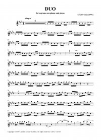 Sax part opening page